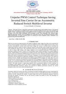 Unipolar PWM Control Technique having Inverted Sine Carrier for