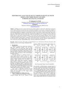 performance analysis of multi carrier based pulse width