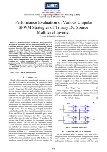 Performance Evaluation of Various Unipolar SPWM Strategies of