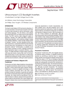 AN81 - Ultracompact LCD Backlight Inverters