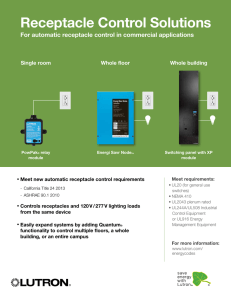 Receptacle Control Solutions