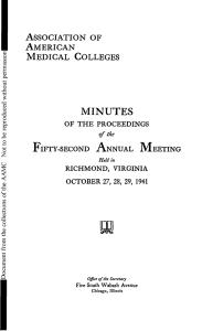 AAMC minutes of the proceedings of the fifty