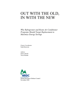 NRDC: Refrigerator and Room Air Conditioner Programs Should