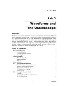 Lab 3 - Waveforms and the Oscilloscope
