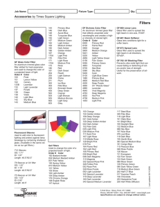Color Filters Spec Sheet