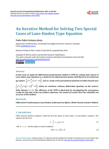 An Iterative Method for Solving Two Special Cases of Lane