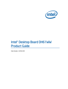 Intel® Desktop Board DH61WW Product Guide