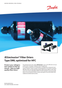 Danfoss filter driers DML