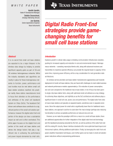 Digital radio front-end strategies provide game