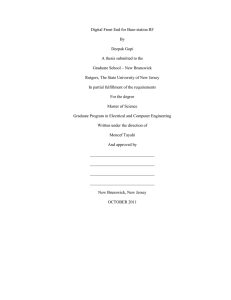 Digital Front End for Base-station RF By Deepak Gopi A thesis