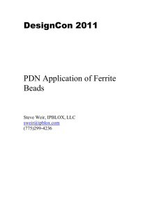DesignCon 2011 PDN Application of Ferrite Beads