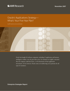 Oracle`s Applications Strategy— What`s Your