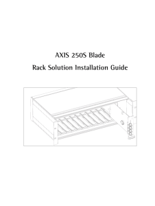 AXIS 250S Blade Rack Solution Installation Guide