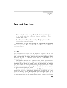 Sets and Functions - UC Davis Mathematics