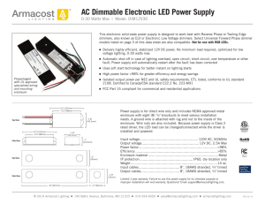 AC Dimmable Electronic LED Power Supply