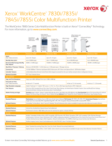 Xerox WorkCentre 7800 Series Multifunction Printer