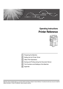 Printer Reference - Firmware Center