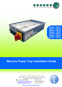Mercury Power Tray Installation Guide