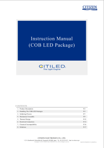 Instruction Manual (COB LED Package)