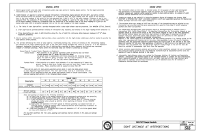SIGHT DISTANCE AT INTERSECTIONS
