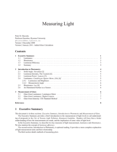 Measuring Light - Ryerson University
