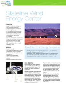 Stateline Wind - NextEra Energy Resources