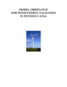 model ordinance for wind energy facilities in