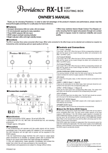 products manual - Providence