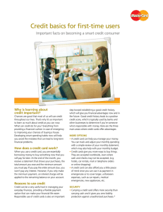 Credit basics for first-time users