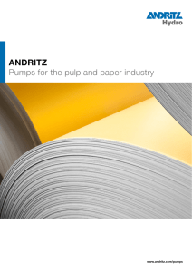 ANDRITZ Pump solutions for the pulp and paper industry
