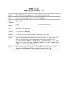 Internet of Things (IoT) - Overview White Paper - Mentor