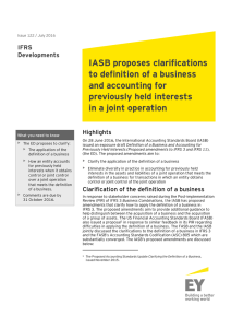 IFRS Developments, Issue 122: IASB proposes amendments to