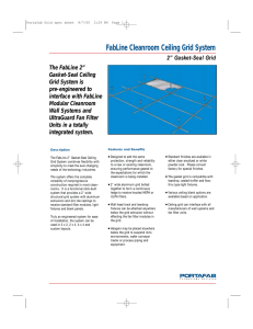 FabLine Cleanroom Ceiling Grid System