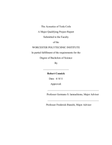 The Acoustics of Tesla Coils A Major Qualifying Project Report