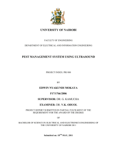 pest management system using ultrasound