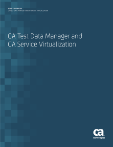 CA Test Data Manager and CA Service