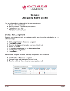 Canvas: Assigning Extra Credit