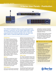 VdSeries User Panels d Pushbutton - Clear-Com