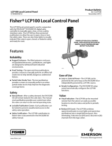 Fisherr LCP100 Local Control Panel