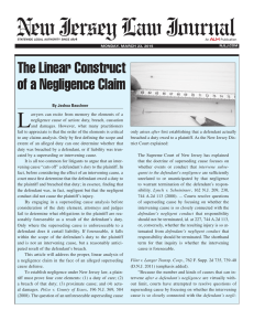 The Linear Construct of a Negligence Claim