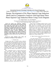 Design, Development of Six Phase Squirrel Cage Induction Motor