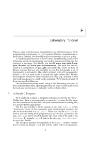 Laboratory: Tutorial