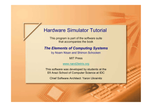 Hardware Simulator Tutorial