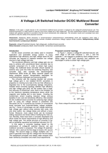 A Voltage-Lift Switched Inductor DC/DC Multilevel Boost Converter