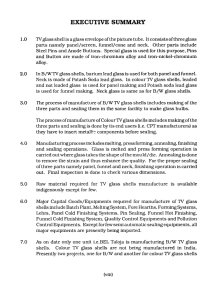 Technology in Indian TV Glass Shell Industry
