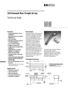 10-Element Bar Graph Array Technical Data