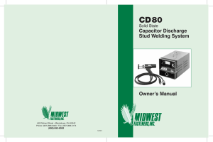 CD80 CD Stud Welder Manual