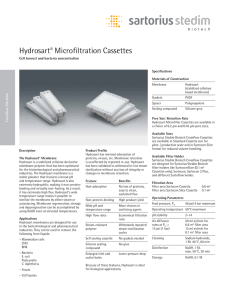 Hydrosart® Microfiltration Cassettes