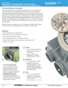 SystemOne Fully Adjustable 4-Inch Recessed Floor Boxes and