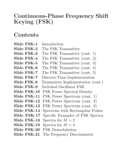 Continuous-Phase Frequency Shift Keying (FSK) Contents